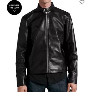 Rag & Bone Black Zip-Up Leather Jacket